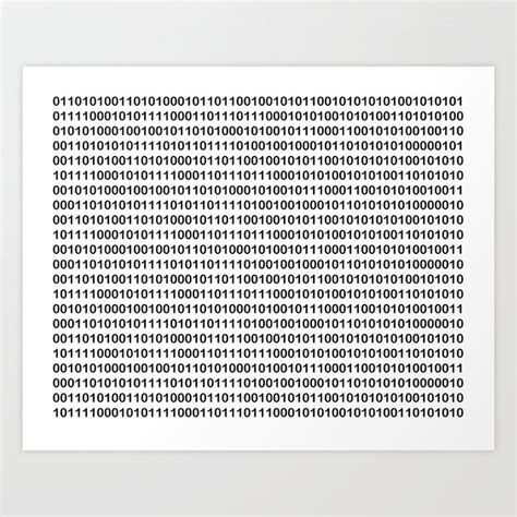 The binary code Art Print by Sterling | Society6