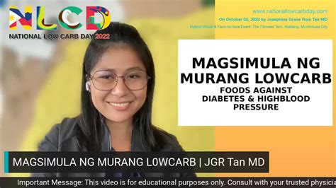 MAGSIMULA NG MURANG L0WCARB | JGR Tan MD | MAGSIMULA NG MURANG L0WCARB ...