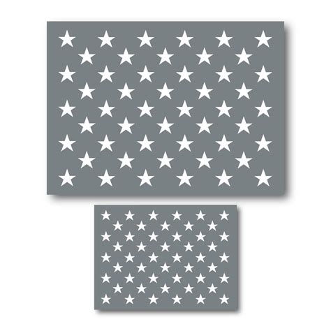 Buy American Stencil Template (2 Pack), 50 Stars for Painting USA on Wood/Wall/Metal/Steel ...