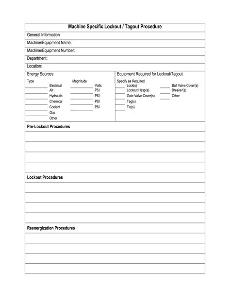 Printable lockout tagout template excel: Fill out & sign online | DocHub