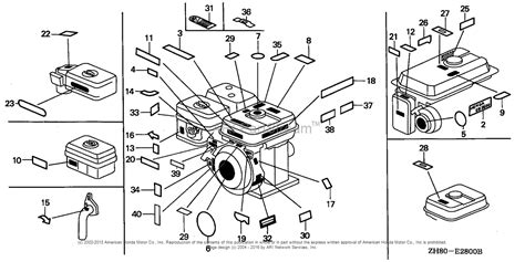 Honda Engines GX160K1 QX2 ENGINE, JPN, VIN# GC02-2000001 TO GC02-8669999 Parts Diagram for LABEL (1)