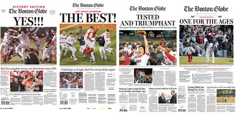 See Globe front pages from past Red Sox championships - The Boston Globe