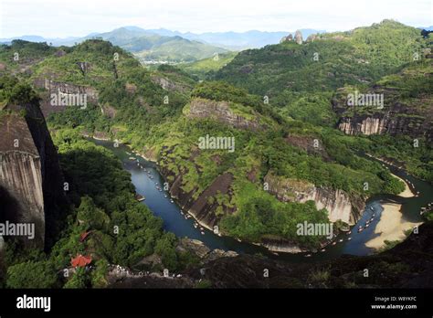 Landscape of Mount Wuyi, or Wuyi Mountains, in Wuyishan city, Nanping prefecture, southeast ...