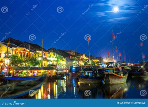 Hoi an Ancient Town at Night, Vietnam Stock Image - Image of attraction ...