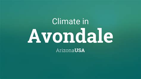 Climate & Weather Averages in Avondale, Arizona, USA