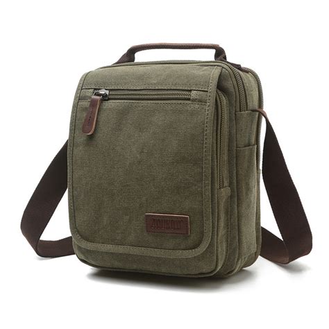 Small Canvas Crossbody Shoulder Bag - Green – DBzon