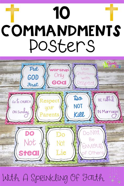 Ten Commandments Poster For Kids