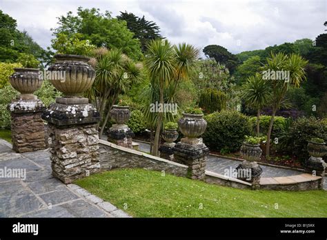 Gardens at Watermouth Castle near Ilfracombe, Devon, England, UK Stock ...