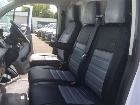 Ford Transit Custom Punched Leather Style Seat Covers – Grey ...