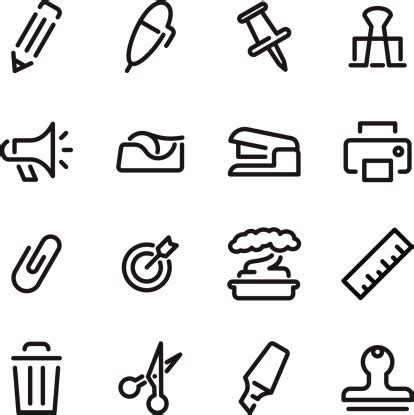 Office Icons Set 2 Stock Illustration - Download Image Now - Stapler, Adhesive Tape, Aspirations ...