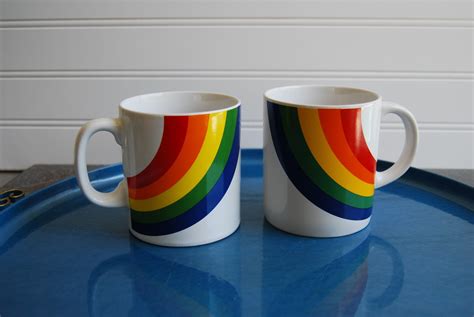 Rainbow Mugs 2 Vintage Coffee Cups 1980s Rainbow Mugs | Etsy | Vintage coffee cups, Vintage ...