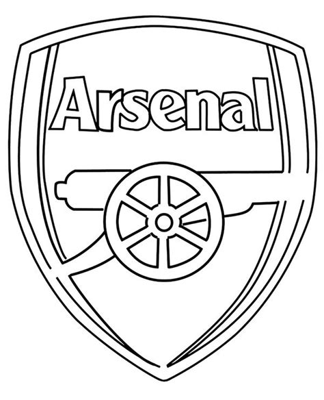 Download or print this amazing coloring page: Arsenal London printable ...