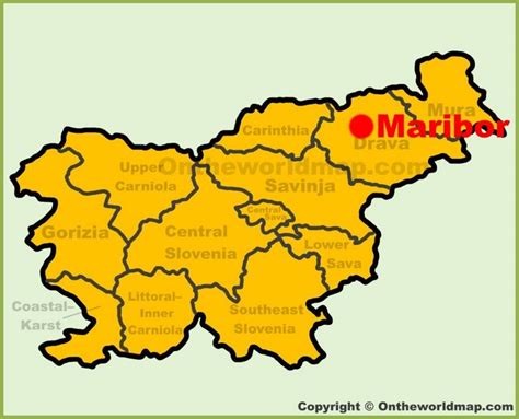 Maribor location on the Slovenia Map - Ontheworldmap.com