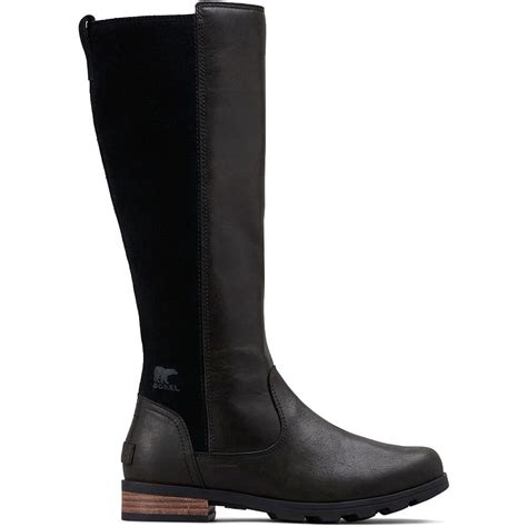 Sorel Women's Emelie Tall Casual Boots - Black | elliottsboots