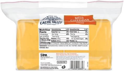 Cache Valley® Mild Cheddar Cheese Slices, 24 oz - King Soopers