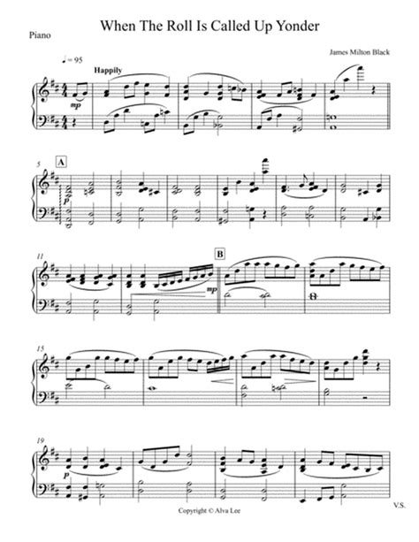 When the Roll Is Called Up Yonder piano - Small Ensemble - Digital Sheet Music | Sheet Music Plus