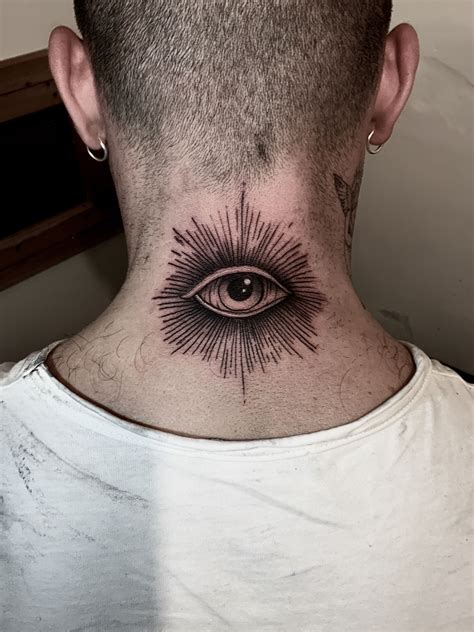 The Best 20 Neck Eye Tattoos For Men - factfreezestock