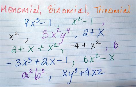 Monomial Practice Problems