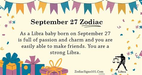 September 27 Zodiac is Libra, Birthdays and Horoscope - ZodiacSigns101