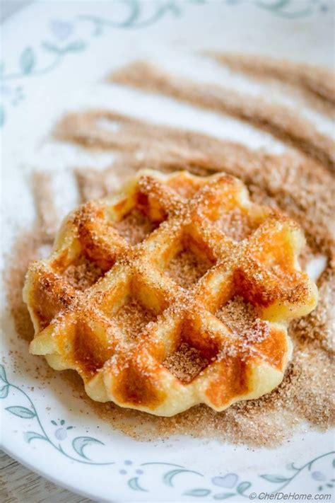 Cinnamon Sugar Churro Waffles Recipe | ChefDeHome.com