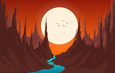 Vector Fantasy Landscape Illustration | Fantasy landscape, Landscape artwork, Landscape illustration