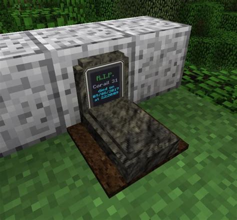 Corail Tombstone Mod (1.21.3, 1.20.1) - Lootable Graves - 9Minecraft.Net