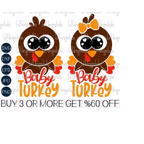 Baby Turkey SVG, Turkey SVG, Thanksgiving SVG, 1st Thanksgiv - Inspire ...