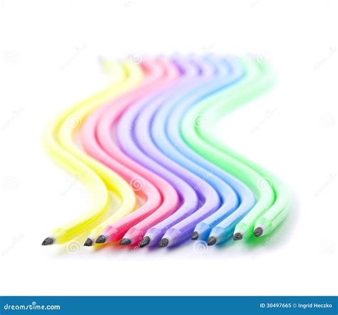 Bendy pencils stock image. Image of drawing, education - 30497665