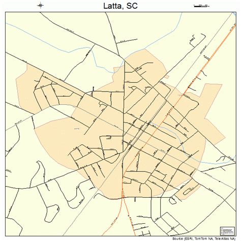 Latta South Carolina Street Map 4540480