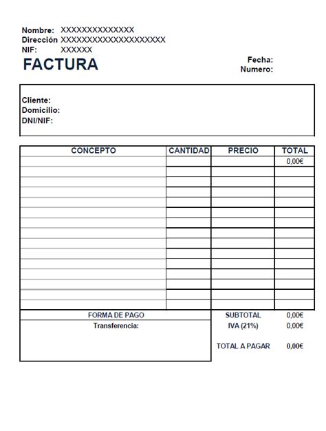 Descubrir 37+ imagen word modelo de factura para imprimir - Abzlocal.mx