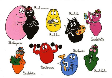 briefkaart-postkaart-barbapapa-familie-namen.jpg (700×487) | Barbe a ...