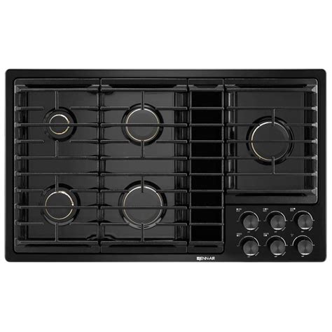 Whirlpool 36 JX3 Gas Downdraft Cooktop in Black | Nebraska Furniture Mart