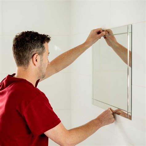 How to Hang a Bathroom Mirror Without Nails, Screws or Drilling | VELCRO® Brand