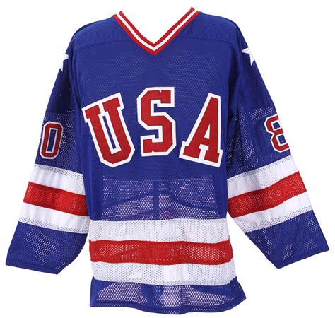 Lot Detail - 1980 USA Olympic Hockey Miracle On Ice Team Signed Jersey w/ 20 Signatures (JSA ...