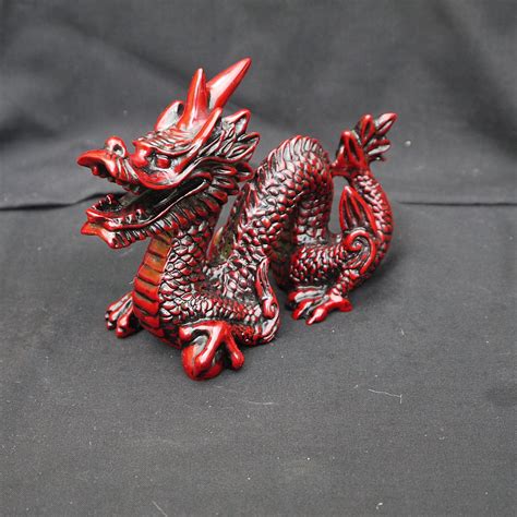 Vintage Red Resin Dragon /chinese Dragon Resin/dragon | Etsy UK ...