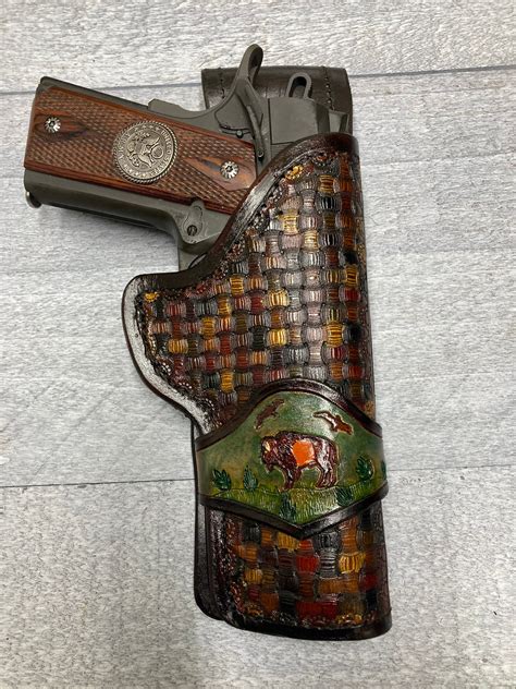 Colt 45, 1911 Full Size Holster, Western, Cowboy Style, Fits ...