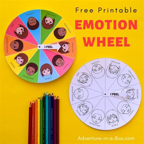 Printable Emotion Wheel Template