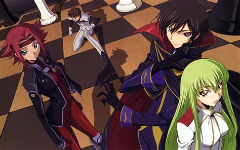 Download Suzaku Kururugi Lelouch Lamperouge Kallen Kōzuki C.C. (Code Geass) Anime Code Geass 4k ...