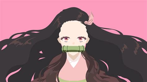 Nezuko Kamado, Kimetsu no Yaiba, Minimalist, 4K, #141 Wallpaper PC Desktop