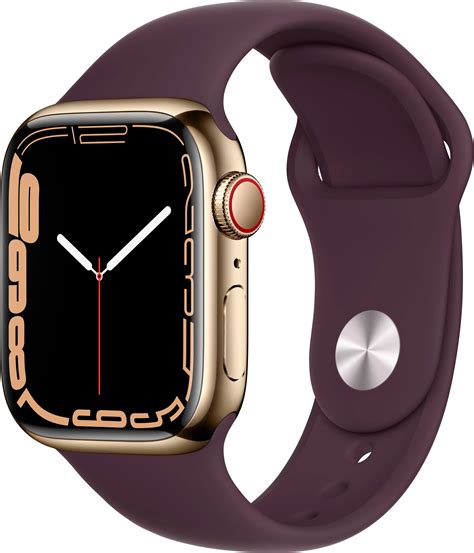 Best Buy: Apple Watch Series 7 (GPS + Cellular) 41mm Gold Stainless ...