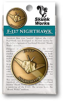 Skunk Works F 117 Nighthawk Bronze Antique - Coin