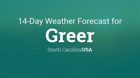 Greer, South Carolina, USA 14 day weather forecast