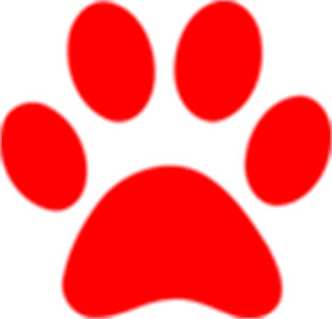 Red Paw Print Clip Art at Clker.com - vector clip art online, royalty ...