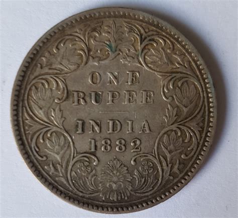 1882 India Silver One Rupee - M J Hughes Coins