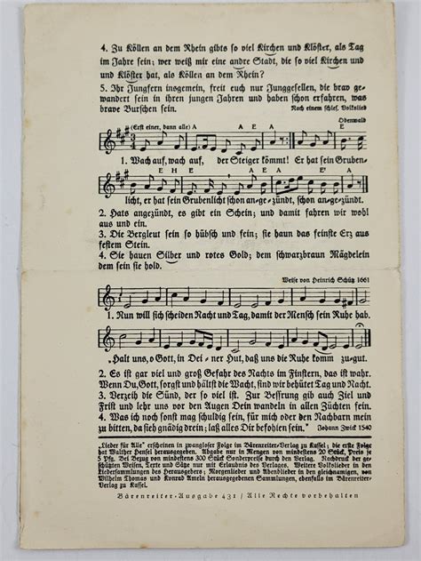 WW2 German Songsheet - Songs of the Hitler Youth (Young Girls No 15)