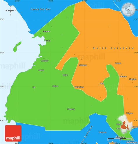 Political Simple Map of Maguindanao