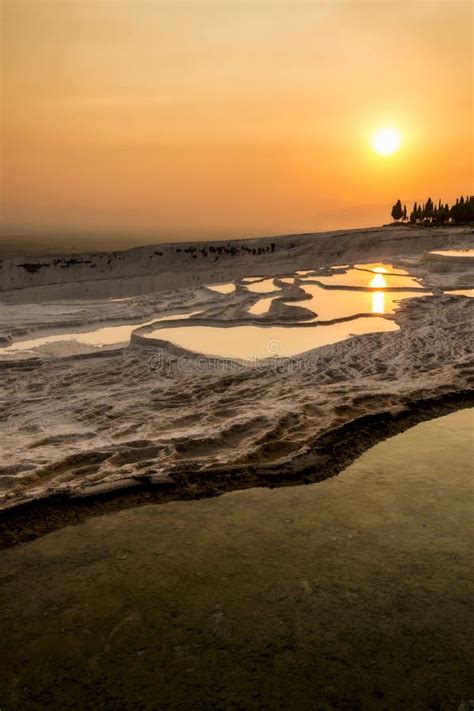 Sunset Pamukkale Turkey stock image. Image of crystalline - 5329585