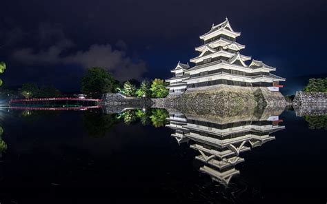 Himeji Castle, japan, night, Japanese castle, Himeji, Hyogo, Azuchi-Momoyama castle, HD ...