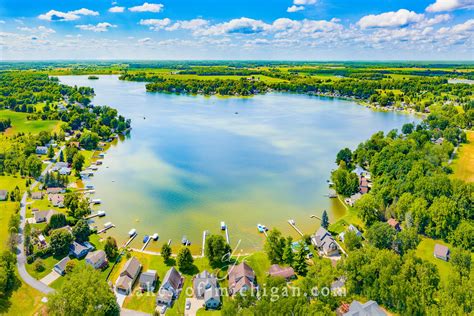 Morrison Lake near Saranac Aerial Photo from East — Aerial, Landscape ...