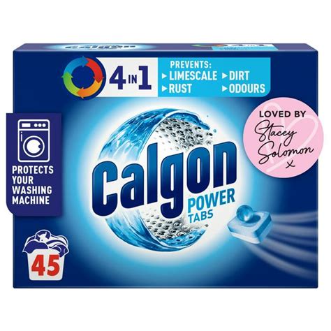 Calgon 4-in-1 Washing Machine Cleaner Water Softener Limescale Protection Tablets x45 - £16 ...